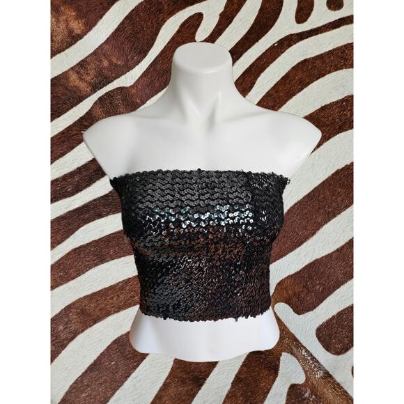 Vintage Sans Souci Sequin Tube Top - Picture 1 of 4